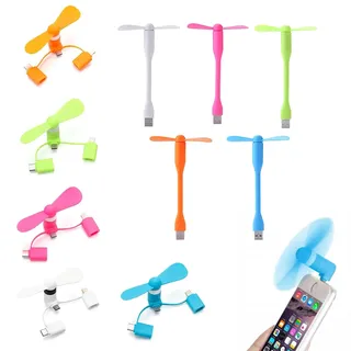 Mini Handy Ventilator,5 Stk 3-in-1 Handy-Ventilator,Mini-Handy-Lüfter,Tragbarer Mini-USB-Handy-Lüfter,5 Stk USB Ventilator,Mini Ventilator,Handy Ventilator Kompatibel mit i-Phone Type-C und Android