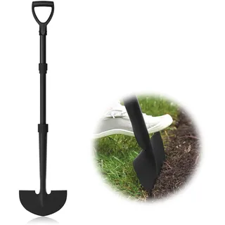MANXRKUI Rasenkantenschneider Gardena, Manueller Rasenkantenschneider mit Metallklinge, Halbmond Rasenkantenwerkzeug mit D-Griff, 104 cm Langer Griff, Rasenkantenschneider für Gras, Gehweg, Hof