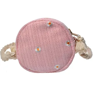Clayre & Eef Umhängetasche in Rosa - Ø 15 cm