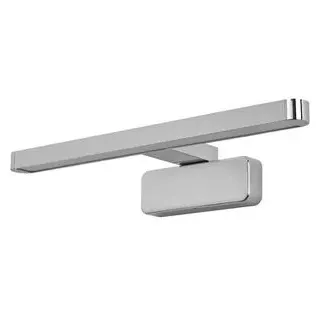 LEDVANCE Wandleuchte Orbis Disc Bar, Aluminium, für außen IP44, 230 V, silber, warm- bis neutralweiß, mit LED