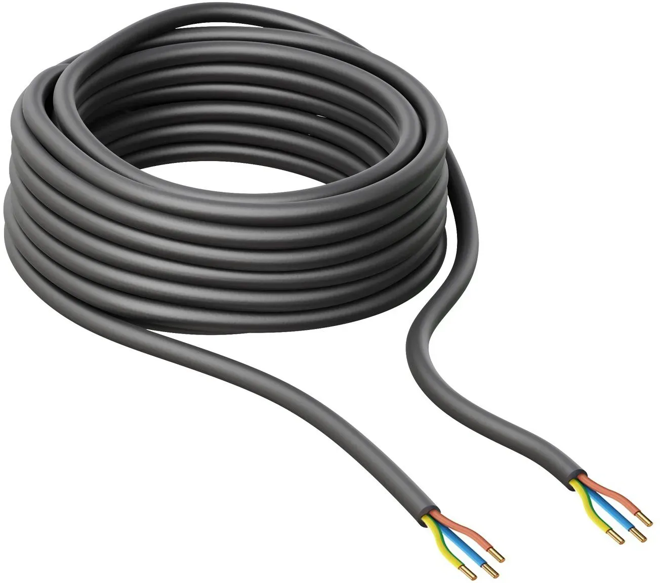ledscom.de Außenkabel, 25 m, schwarz  , 3 x 0,75 mm2, H05RN-F