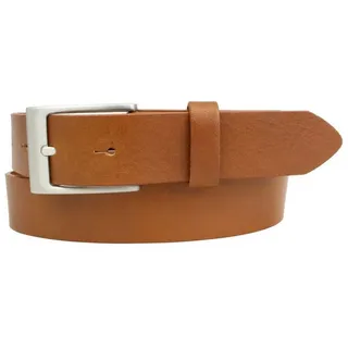 BELTINGER Ledergürtel Gürtel aus Vollrindleder 3 cm - Anzug-Gürtel für Damen Herren 30mm - C (1-St) braun|silberfarben 100 cm (Gesamtlänge 115 cm)