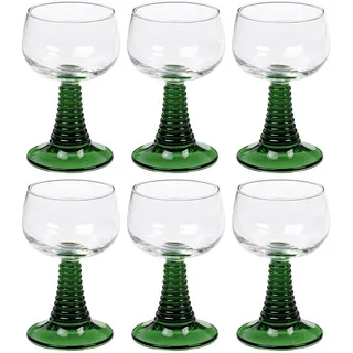 6 Römer Römergläser Grün Weingläser Wein Gläser Glas 27 cl 0,2 L Geeicht