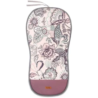 Sensillo - Sitzauflage für Buggy Kinderwagen - Einlage aus Waffelpikee & Baumwolle, Universale Größe - Zweiseitige Einlage mit wasserdichter Fußstütze - 80 x 40 cm - Motiv Indien, Graphit Grau