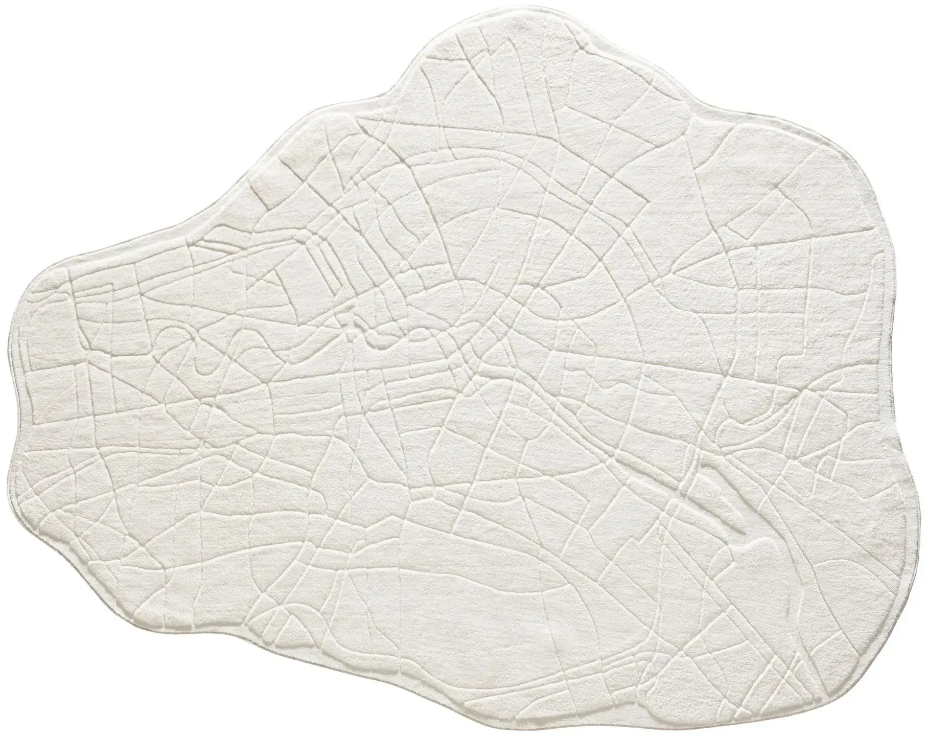 benuta Pop Waschbarer Kurzflor Teppich Pam Cream 160x200 cm - Moderner Kurzflor-Teppich für Wohnzimmer