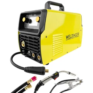 WELDINGER MEW 202 SYN puls dig 200A synergisches MIG/MAG Puls-Schweißgerät Zweirollenantrieb Puls Doppelpuls 2T 4T LCD Display 5 Jahre Garantie