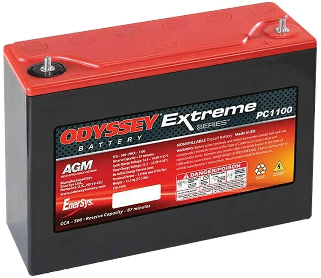 Hawker Odyssey ODS-AGM40E 12V 45Ah 500A AGM Motorradbatterie Reinblei Akku