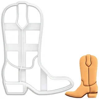 BAKERLOGY Cowboystiefel Ausstechform - Detailliertes Keksausstecher-Design zum Backen und Basteln, ideal für Fondant, Teig, Ton