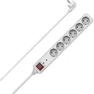 Hama Steckdosenleiste 223152, mit 1,4m Kabel, 6-fach in weiß, Überspannungsschutz, mit Schalter