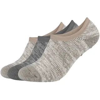 3er Pack camano Warm-Up Antirutsch Sneakersocken Damen 1901 - taupe 35-38