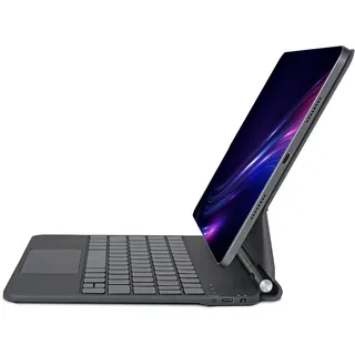 Synchro Bands Magic Keyboard für iPad Pro 12,9-Zoll (3., 4., 5. und 6. Generation),Tastatur für Air 13'' (M2 2024/M3 2025) (grau, Pad Pro 12.9/iPad Air 13 (M2) 2024)