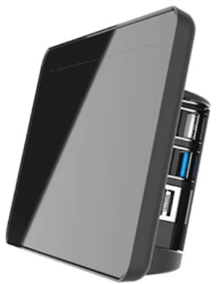 Gehäuse für offizielles 7 Raspberry Pi Touchscreen Display und Raspberry Pi 4, schwarz