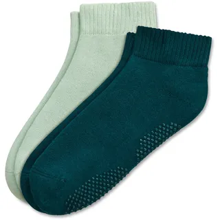 Tchibo - 2 Paar Yogasocken - Damen - Gr. 35-38 - smaragdgrün