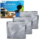 Camco 41547 WC-Müllbeutel, langlebiges Doppelbeutel-Design ist auslaufsicher, Innenbeutel Gelt Jede Flüssigkeit, ideal für Camping, Wandern, Jagd und mehr, 3 Stück