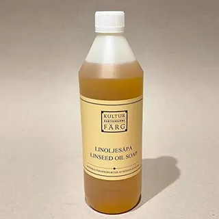 Leinölseife mit Mandelduft - 1 Liter Flasche - Marzipan Feeling - Vegan - Made in Sweden