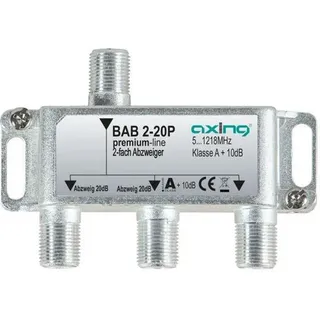 Axing BAB 2-20P 2fach Abzweiger 20dB, 5-1218MHz, brummentkoppelt, - Vodafone (BAB00220P)