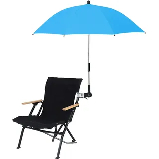DCQRY Stuhlschirm mit Universalklemme 360 ​​° Verstellbarer Strandschirm UV-Schutz Tragbarer Sonnenschirmschirm für Kinderwagen, Rollstühle, Terrassenstühle, Strandkörbe und Golfwagen(#2)