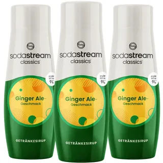 SodaStream CLASSICS Ginger Ale | Sirup | Sekundenschnell zubereitet & immer frisch | Ergibt ca. 9 Liter | 440 ml Flasche | 3er-Pack