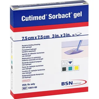 Emra-Med Cutimed Sorbact Gel Kompressen 7.5x7.5cm