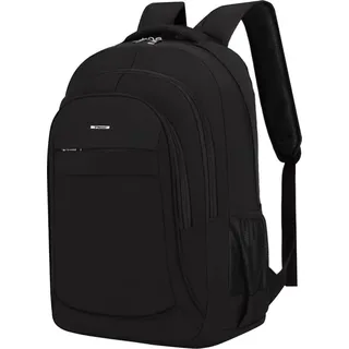 TRIZAND Rucksack Klassisch 38 Liter für Kinder Teenager Erwachsene Schule Arbeit Outdoor-Aktivitäten Schwarz 24540 - Schwarz