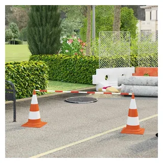 vidaXL Teleskopstangen für Leitkegel 10 Stk. ABS 116-197 cm