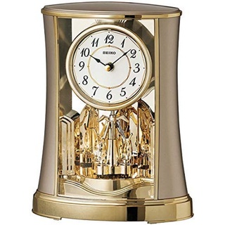 Seiko Tischuhr Motion gold Kunststoff Drehpendel QXN227G