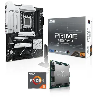 Aufrüst-Kit Bundle Ryzen 9 9950X3D 16x 4.3 GHz Prozessor, ASUS Prime X870-P WiFi Mainboard, be Quiet! Dark Rock 5 (zusammengebaut inkl. Bios Update + Funktionskontrolle)