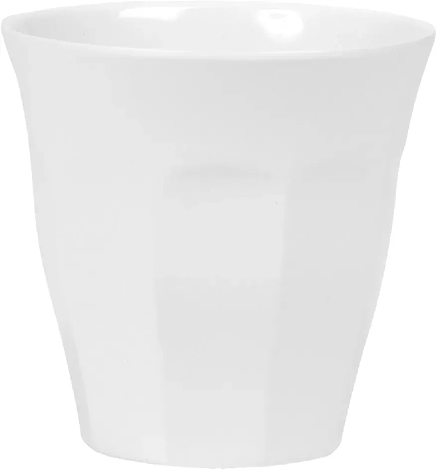 RICE Melamin Becher Medium einfarbig, Weiß