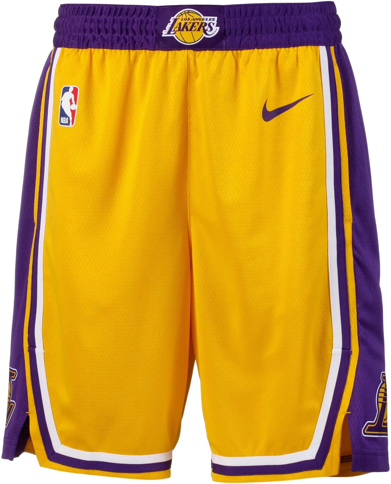 Nike Los Angeles Lakers Basketball-Shorts Herren in amarillo-field purple-white, Größe XL - gelb