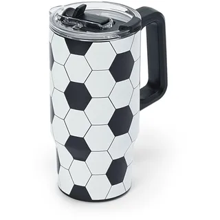Tchibo - Outdoor-Trinkbecher im Fußball-Look - schwarz
