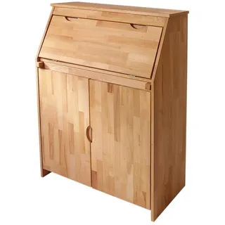 Home Affaire Sekretär »Luzern, Schreibtisch,«, kompakter Home-Office-Tisch, Massivholz, Breite 83 cm beige
