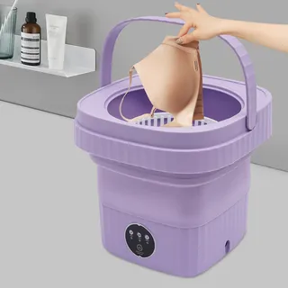 6l, Purple Portable Washing Machines, Folding Mini Washing Machine, Folding Small Washing Machine, It Can Wash Inner Clothes, Socks, Baby Clothes, Towels, Gloves, And Other Small Items De