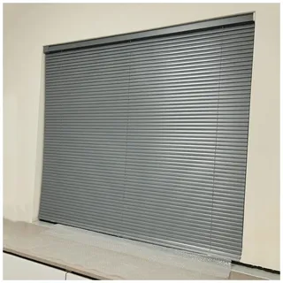 Aluminium Jalousien für Innen Fenster Nach Maß 25 35 45 55 65 75 85 95 105 115 125 135 145 155 165 175 cm Breite, 2.5cm Horizontal Blendschutz Alu Jalousie, Sichtschutz Jalousette(Silver Grey)