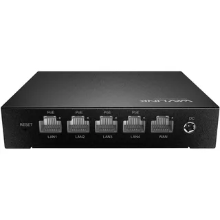 WAVLINK PoE Netzwerk Switch mit Wireless AC, Gigabit PoE Switch 4 Port Ethernet Splitter mit Wireless Access Point Controller, 63 W für alle 4 Ports 802.3af/at PoE+, 1 PoE+ Port bis zu 30 W,EU-Stecker