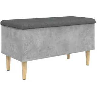 vidaXL Sitzbank mit Stauraum Betongrau 82x42x46 cm Holzwerkstoff