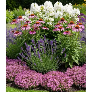 BALDUR Garten Staudenbeet 'Insekten-Hit',9 Pflanzen, üppige Blütenpracht Jahr für Jahr, wertvolle Bienenweide, blüht den ganzen Sommer über, winterhart, toller Duft, mehrjährig