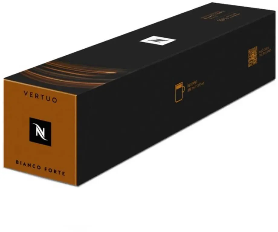 Nespresso Bianco Forte  Vertuo Line 10 Milchrezepte Kaffeekapseln  40 ml Intensiv & vollmundig