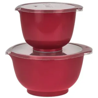 Rosti Rührschüssel Set 2tlg. mit Deckel, Margrethe Rot (red) 1,5+3,0L