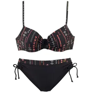 Buffalo Bügel-Bikini Damen Schwarz/Mehrfarbig 36 Cup G