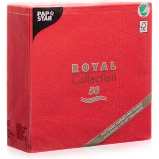 Papstar Servietten "Royal Collection" 40 x 40 cm, 1/4-Falz, Stoffoptik, nachhaltig, für Gastronomie, Haushalt und Feste, FSC-zertifiziert, #11607, 1 X 50er Pack