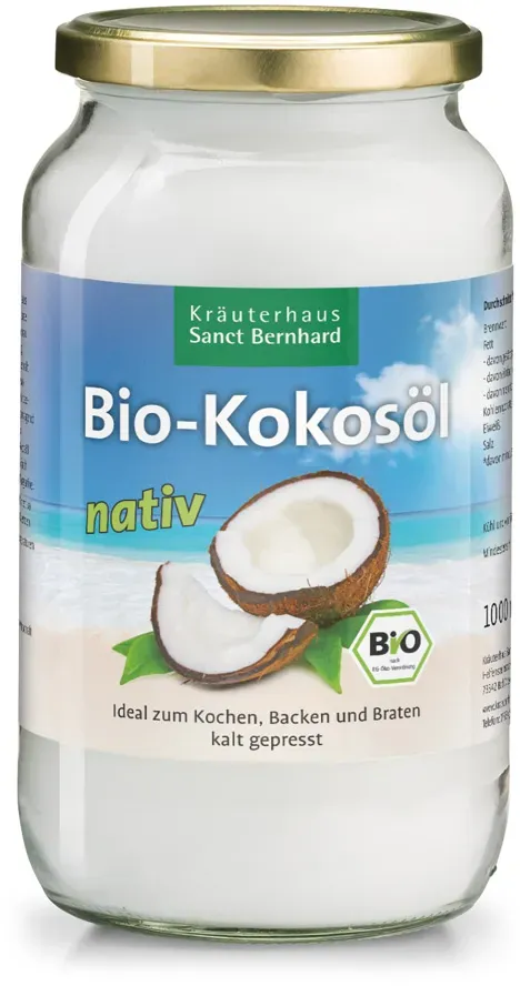 Bio-Kokosöl kalt gepresst 1 Liter - 1 Liter