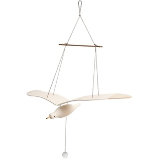 Gralara Möwen-Mobile, Möwen-Deckendekoration, schwebende Möwen-Tropfen aus Holz, für drinnen und draußen