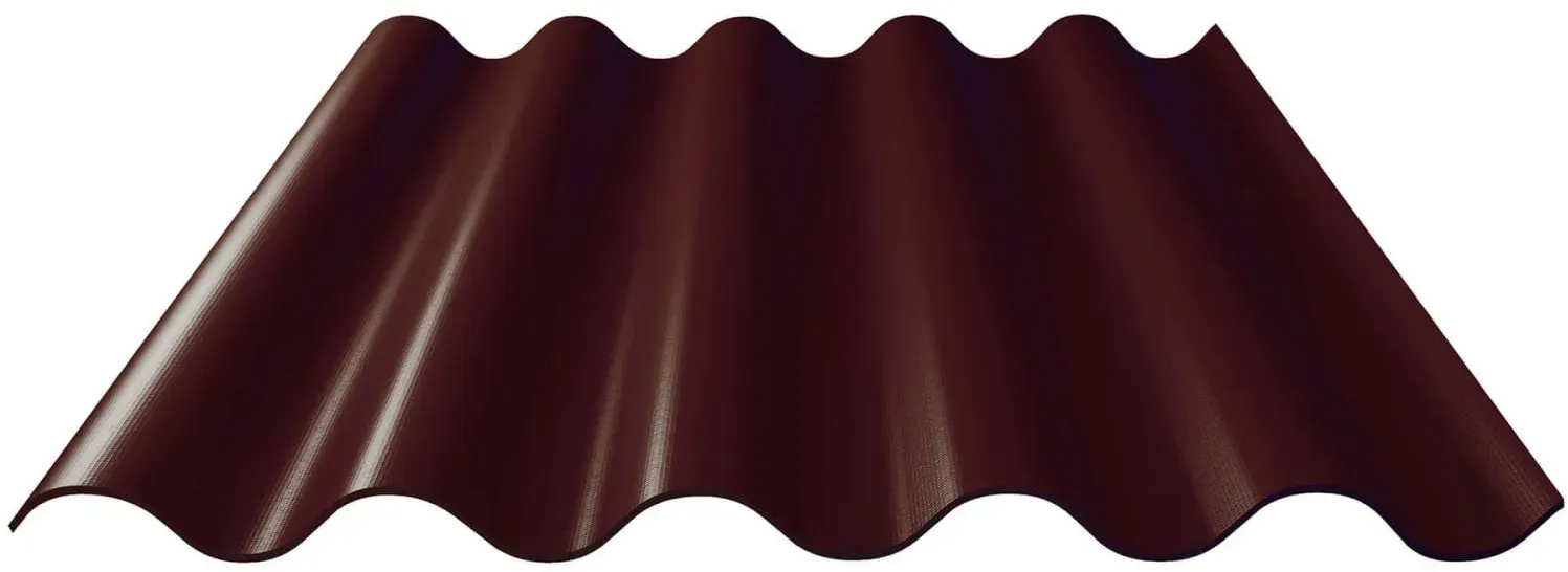 Faserzement Wellplatte Europa Profil 5 | Dunkelbraun | 2,00 m