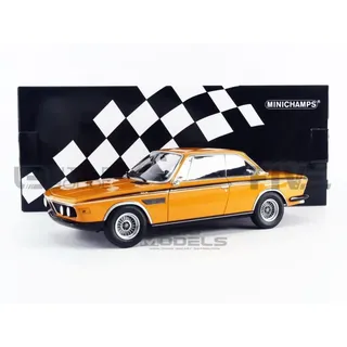 Minichamps 155028131-1:18 BMW 3.0 CSL-1971-Orange Sammlerstück Miniaturauto, Orange