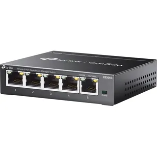 TP-Link Omada ES205G Managed Gigabit Ethernet (10/100/1000) Power over Ethernet (PoE) Schwarz