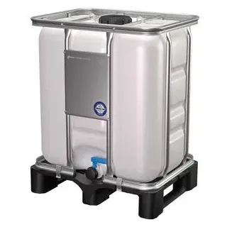 kaiserkraft IBC-Container mit verzinktem Stahlrohrrahmen, 300 Liter, mit UN-Zulassung