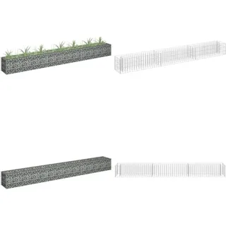 Vidaxl - Gabionen-Hochbeet Verzinkter Stahl 270 x 30 x 30 cm - Gabionen-Hochbeet - Steinkorb - Blumentopf - Hochbeet - Gartenmöbel - Home & Living