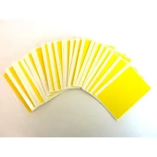 Klebeetiketten, rechteckig, selbstklebend, für Farbkodierung, 75 x 50 mm, Gelb, 30 Stück