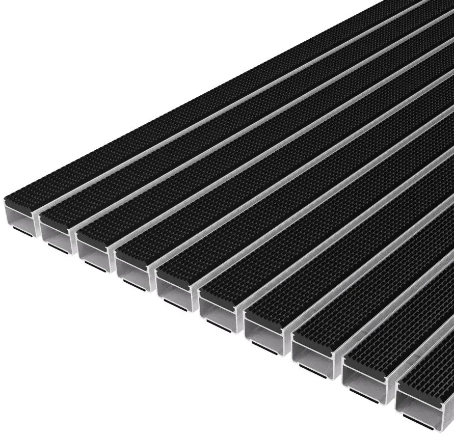 GEGGUS Aluprofilmatte Top Clean CLASSIC 22/8 für Schmutzfangwanne 100x50 cm, Gum...