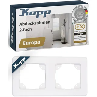 Kopp Abdeckrahmen 2-fach Europa Arktisweiß